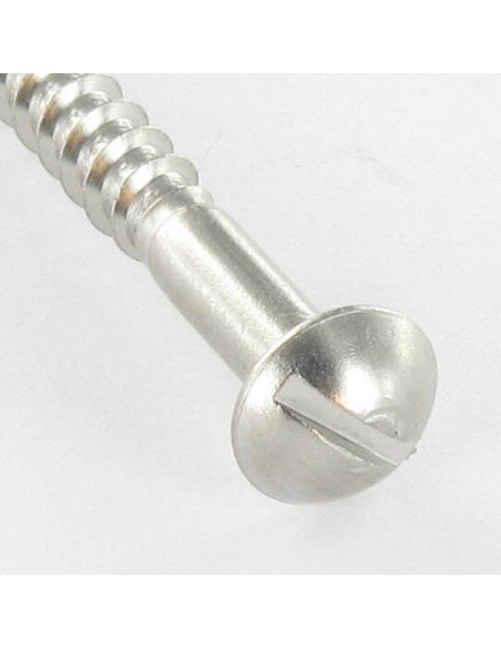 1 x Puuruuvi Ruostumaton teräs A2 Pyöreä pää Halkaistu 5x45