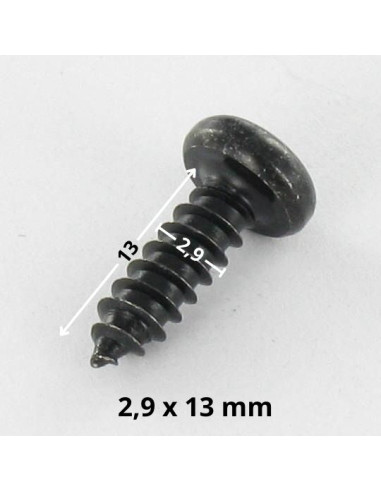 1 x Levyruuvi Lieriöpää TORX T10 2,9X13 Musta...