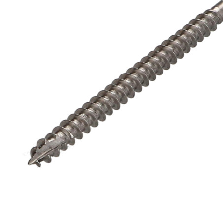 1 x "Puu- ja lastulevyruuvi Ruostumaton teräs A2 uppokantainen Uritettu TORX T25 6X120 Kierteytetty kohteessa 70