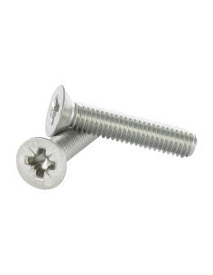 Metalliruuvit uppokantainen Pozi M3X22 Ruostumaton teräs...
