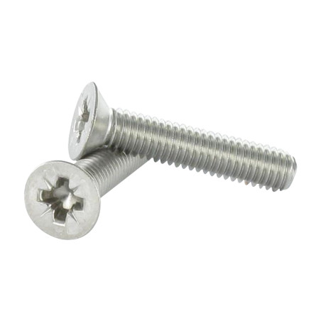1 x Metalliruuvit uppokantainen Pozi M3X22 Ruostumaton teräs A4 mikroruuvi