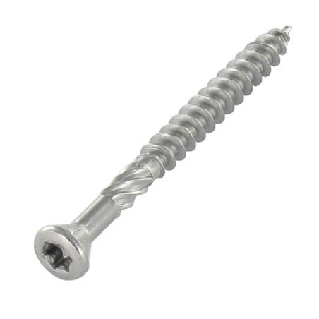1 x Ruuvi DECK TEKOR Kupumainen uppokanta TORX T20 4,5x50 "Halkeamista estävä kärki Ruostumaton teräs C2