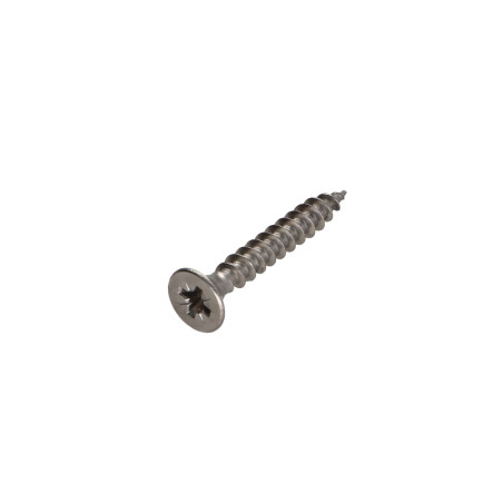 1 x Puuruuvi Ruostumaton teräs A2 uppokantainen Pozi 3,5x30 Kierteytetty kohteessa 18
