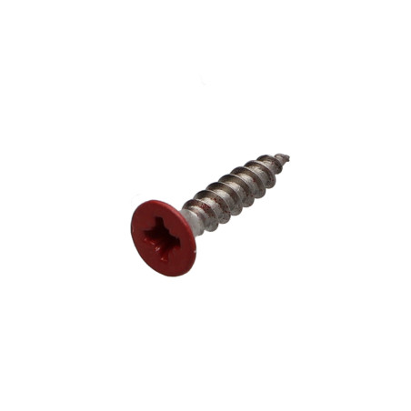 1 x Puuruuvi Ruostumaton teräs A2 uppokantainen Pozi 4X20 RAL3000