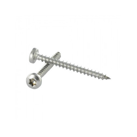1 x Puuruuvi Pyöreä pää TORX T20 3,5x30 Kierteytetty kohteessa 18 Ruostumaton teräs A4
