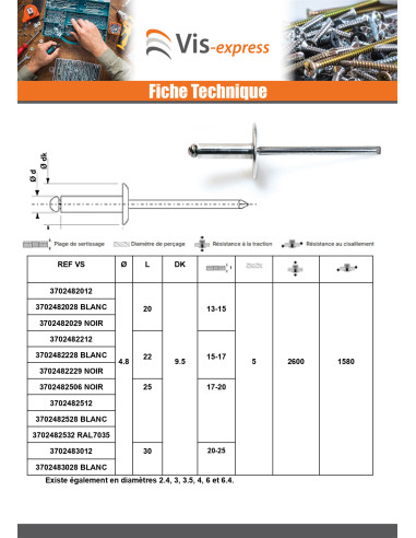 1 x "Sokkoniitti 4,8x35 Kiristimen paksuus 25...