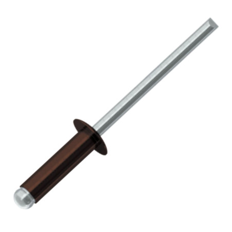 1 x "Sokkoniitti 4,8 x 14 Kiristimen paksuus 7 to 9 Vakio pyöreä kanta RAL 8017 suklaanruskea