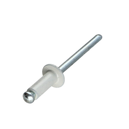 1 x "Sokkoniitti 6X12 Kiristimen paksuus 4 to 6 Vakio pyöreä kanta RAL 9016 signaalivalkoinen