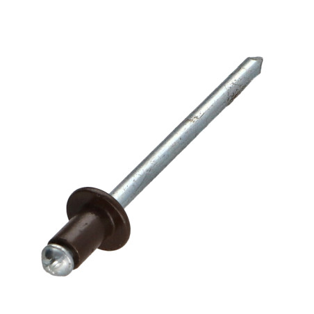 1 x "Sokkoniitti 4X6 Kiristimen paksuus 0,5 A 2 Vakio pyöreä kanta RAL 8014 seepianruskea