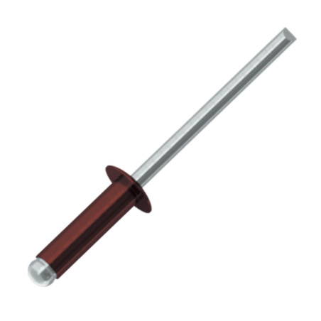 1 x "Sokkoniitti 3.2X6 Kiristimen paksuus 1 to 3 Vakio pyöreä kanta RAL 3009 oksidinpunainen