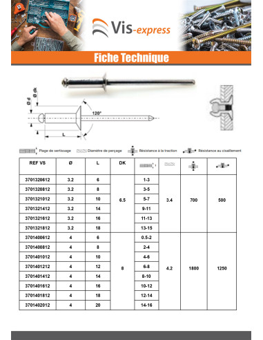 1 x "Sokkoniitti 4,8 x 10 Kiristimen paksuus 3...