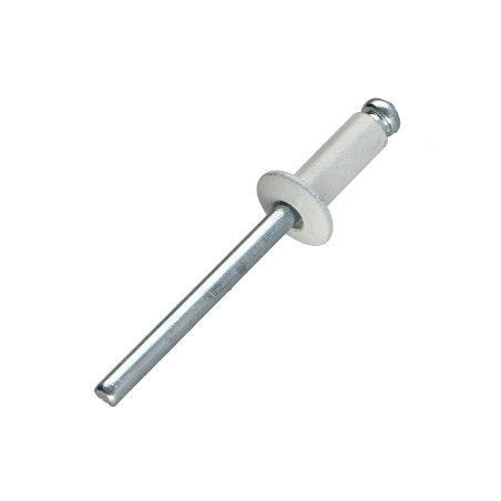 1 x "Sokkoniitti 4,8 x 12 Kiristimen paksuus 5 to 7 Vakio pyöreä kanta RAL 9010 puhtaanvalkoinen