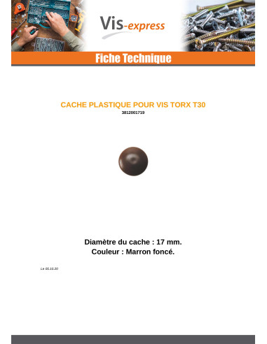 1 x Skruvhuvudskåpa TORX T30 Pään halkaisija:...