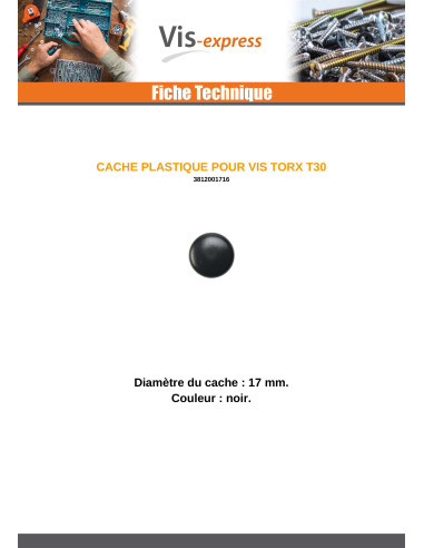 1 x Skruvhuvudskåpa TORX T30 Pään halkaisija:...