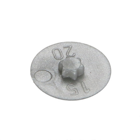 1 x Skruvhuvudskåpa TORX T20 Pään halkaisija: 12 Polyetylen RAL 9006 valkoinen alumiini