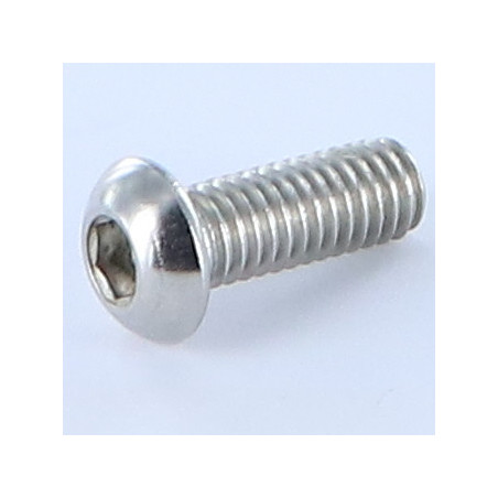 1 x Metalliruuvit BHC (Bombée Hexagonal creux / kupukantainen kuusiopää) M6X8 Kokonaan kierteytetty Avain 4 HC4