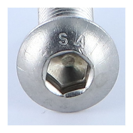 1 x Metalliruuvit BHC (Bombée Hexagonal creux / kupukantainen kuusiopää) M10X16 Kokonaan kierteytetty Avain 6 HC6