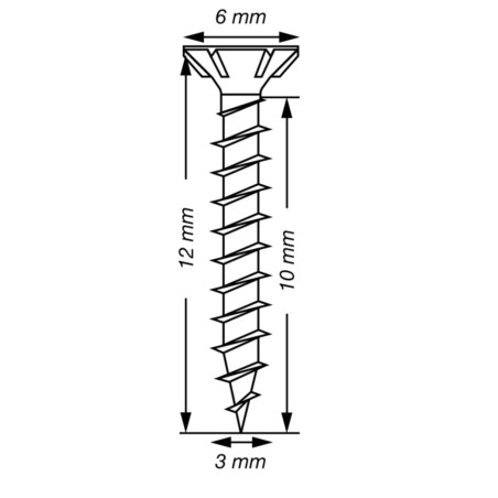 1 x Spax T-STAR LISÄÄ uppokantainen TORX T10 Ruostumaton teräs A2 3X1