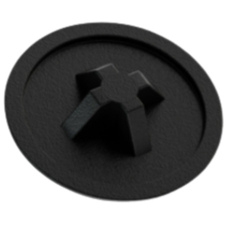 1 x Skruvhuvudskåpa Phillips 2 uppokantainen DK12 Hvit polyetylen