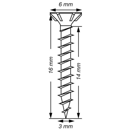 1 x Spax T-STAR LISÄÄ uppokantainen TORX T10 Ruostumaton teräs A2 3X16 Kokonaan kierteytetty mikroruuvi