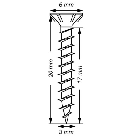 1 x Spax T-STAR LISÄÄ uppokantainen TORX T10 Ruostumaton teräs A2 3X20 Kokonaan kierteytetty mikroruuvi