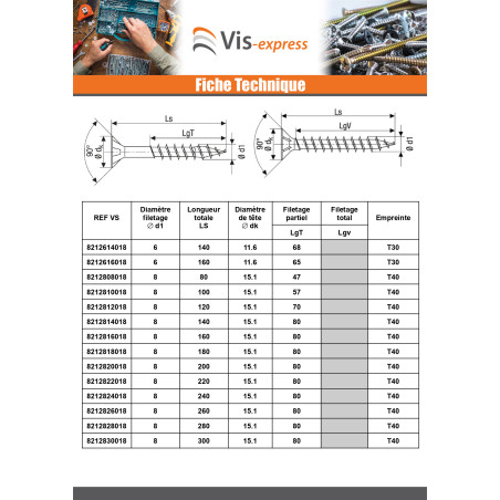 1 x Spax T-STAR LISÄÄ uppokantainen TORX T20 Ruostumaton teräs A2 4,5x60 Kierteytetty kohteessa 37