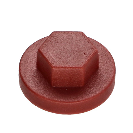 1 x Suojus Kuusiopää TH Polyetylen RAL 8012 punaruskea Itsekierteittäville tai peltiruuveille Ø 6.3