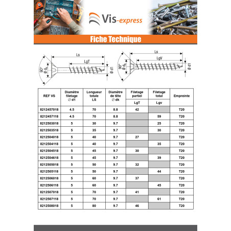 1 x Spax T-STAR LISÄÄ uppokantainen TORX T15 Ruostumaton teräs A2 3,5x40 Kokonaan kierteytetty