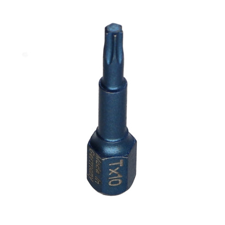 1 x Kärki VAIKUTUS Teollisuuslaatu 1/4" C6.3 TORX T10 Pituus 30