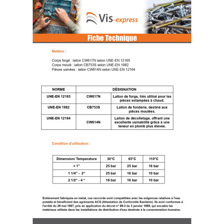1 x Urosliitin Kuva 290 5x10 (1/8") Messinki