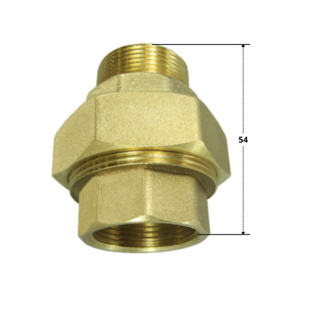 1 x Suora liitos 15x21 (1/2") Uros naaras Messinki Kuva 341