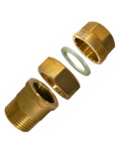 1 x Flat rett unionkobling 26x34 (1") Uros...
