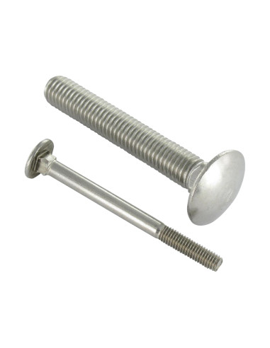 1 x Pyöreä neliöpää laipalla Ruostumaton teräs...