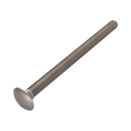 1 x Pyöreä neliöpää laipalla Ruostumaton teräs A2 M8X130 Osittain kierteytetty