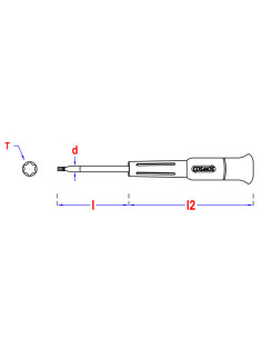 Ruuvimeisseli loppu TORX T10 Pituus yhteensä 80... 2