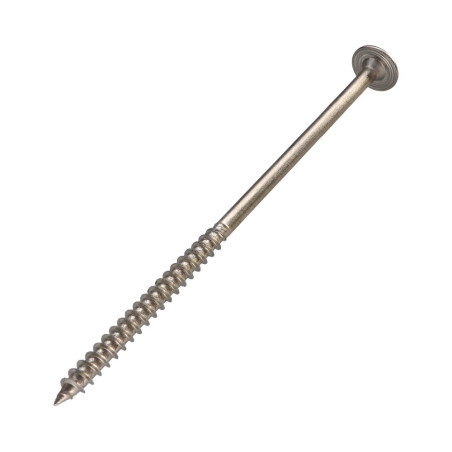 1 x "Ruuvi rakennuspuutavaraan Ruostumaton teräs A2 8x160 Kierteytetty kohteessa 80 TORX T40 Pään halkaisija: 20