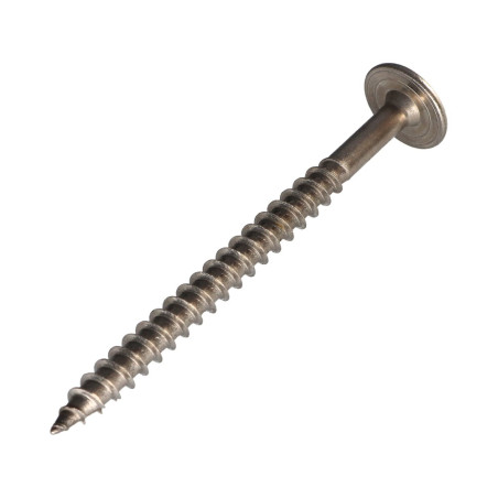 1 x "Ruuvi rakennuspuutavaraan Ruostumaton teräs A2 8X110 Kierteytetty kohteessa 80 TORX T40 Pään halkaisija: 20