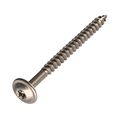 1 x "Ruuvi rakennuspuutavaraan Ruostumaton teräs A2 8x120 Kierteytetty kohteessa 80 TORX T40 Pään halkaisija: 20