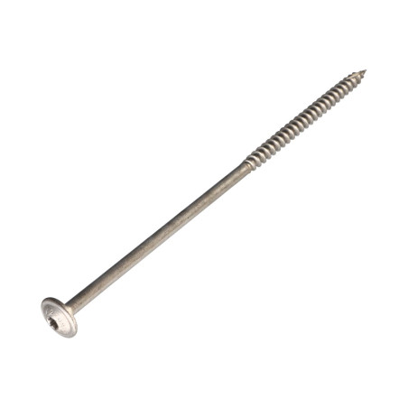1 x "Ruuvi rakennuspuutavaraan Ruostumaton teräs A2 4,5x55 Kierteytetty kohteessa 36 TORX T20 Pään halkaisija: 13
