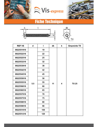 1 x Levyruuvi Kupumainen lieriöpää 3,5 x 38...