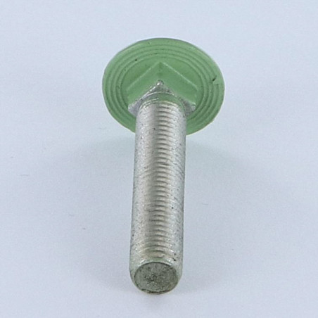1 x Pyöreä neliöpää laipalla M7X40 Kierrepituus: 100 mm Kokonaan kierteytetty Alumiini RAL 6021 vaaleanvihreä 30 % B