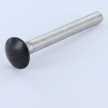 1 x Pyöreä neliöpää laipalla M7X65 Kierrepituus: 100 mm Kokonaan kierteytetty Alumiini RAL 9005 pikimusta 30 %