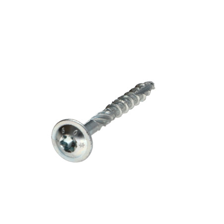 1 x "Puu- ja lastulevyruuvi Levypää TORX T30 "Halkeamista estävä kärki 6x70 Osittain kierteytetty Sinkitty teräs