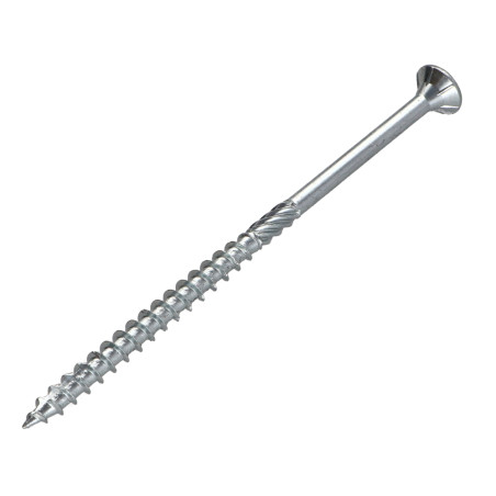 1 x "Puu- ja lastulevyruuvi uppokantainen Uritettu 5x100 Kierteytetty kohteessa 60 TORX T25 Sinkitty teräs "Halkeamista