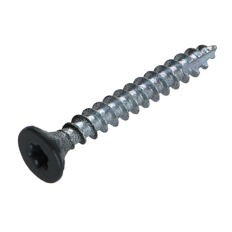 1 x "Puu- ja lastulevyruuvi uppokantainen Uritettu 5x40 TORX T25 "Halkeamista estävä kärki HIEKKA RAL 7016