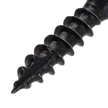1 x Puuruuvi uppokantainen TORX T15 3,5 x 20 Kokonaan kierteytetty Musta sinkitty teräs