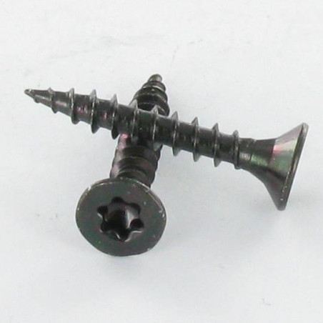 1 x Puuruuvi uppokantainen TORX T15 3,5 x 20 Musta sinkitty teräs