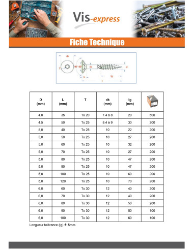 1 x Kehysruuvi TEKOR uppokantainen Uritettu...