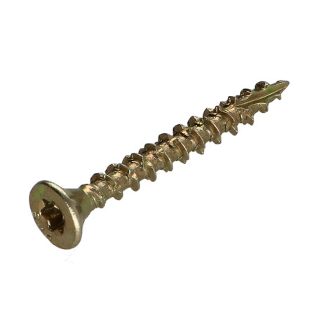 1 x "Puu- ja lastulevyruuvi uppokantainen Uritettu 4X45 Kierteytetty kohteessa 27 TORX T20 ZBCR3+ "Halkeamista estävä