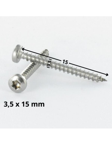 1 x Puuruuvi Pyöreä pää 3,5 x 15 TORX T15...